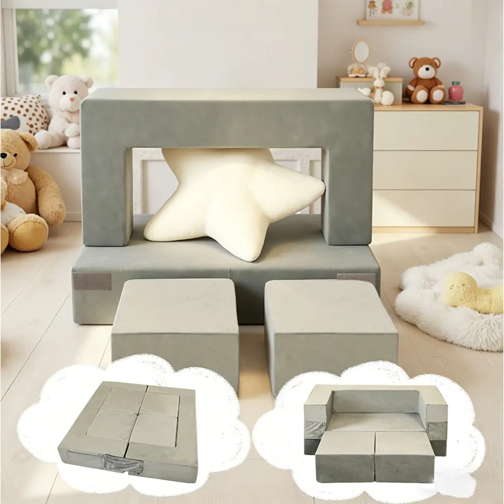 Bộ ghế sofa khối xây dựng bốn mảnh có thể gập lại dành cho trẻ em