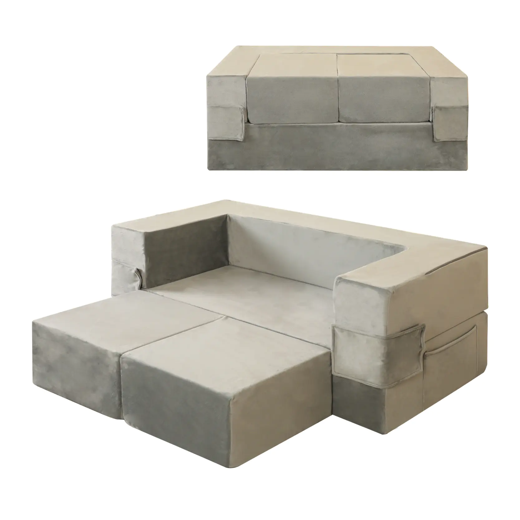Bộ ghế sofa khối xây dựng bốn mảnh có thể gập lại dành cho trẻ em