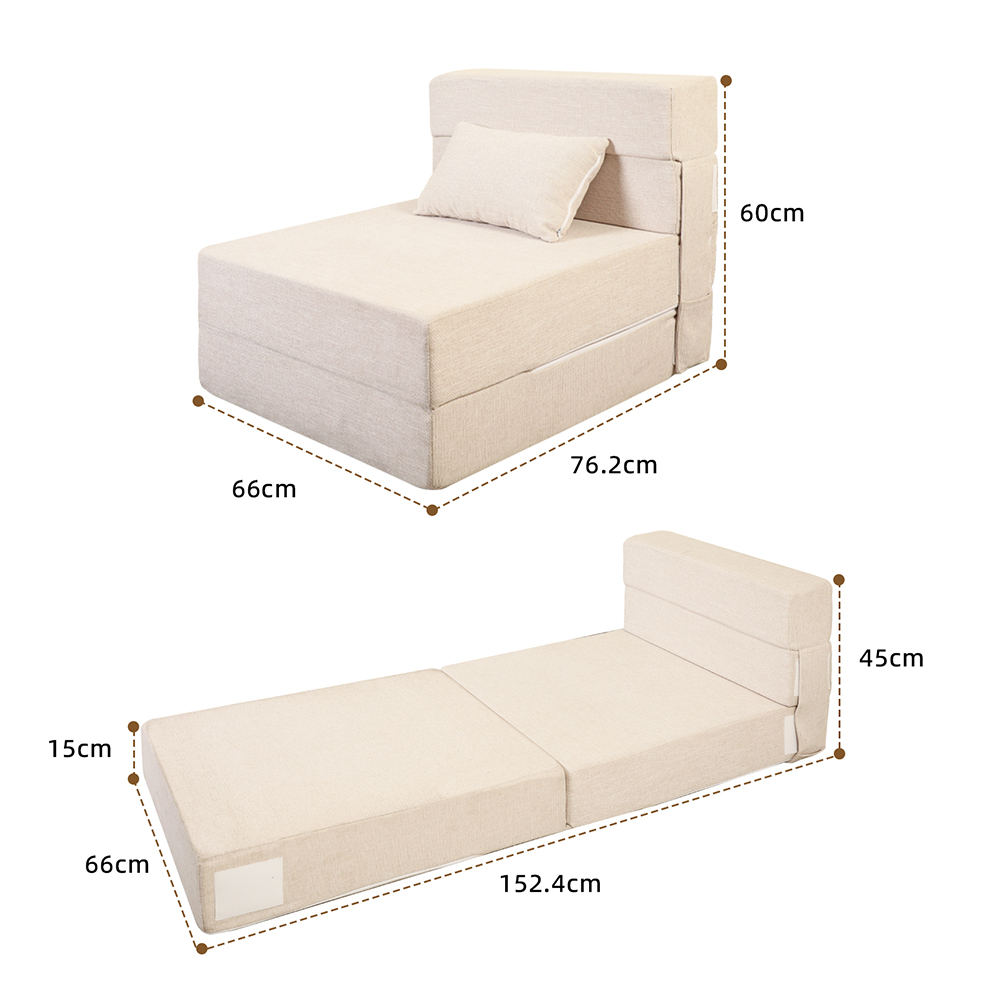 Sofa gấp màu trắng