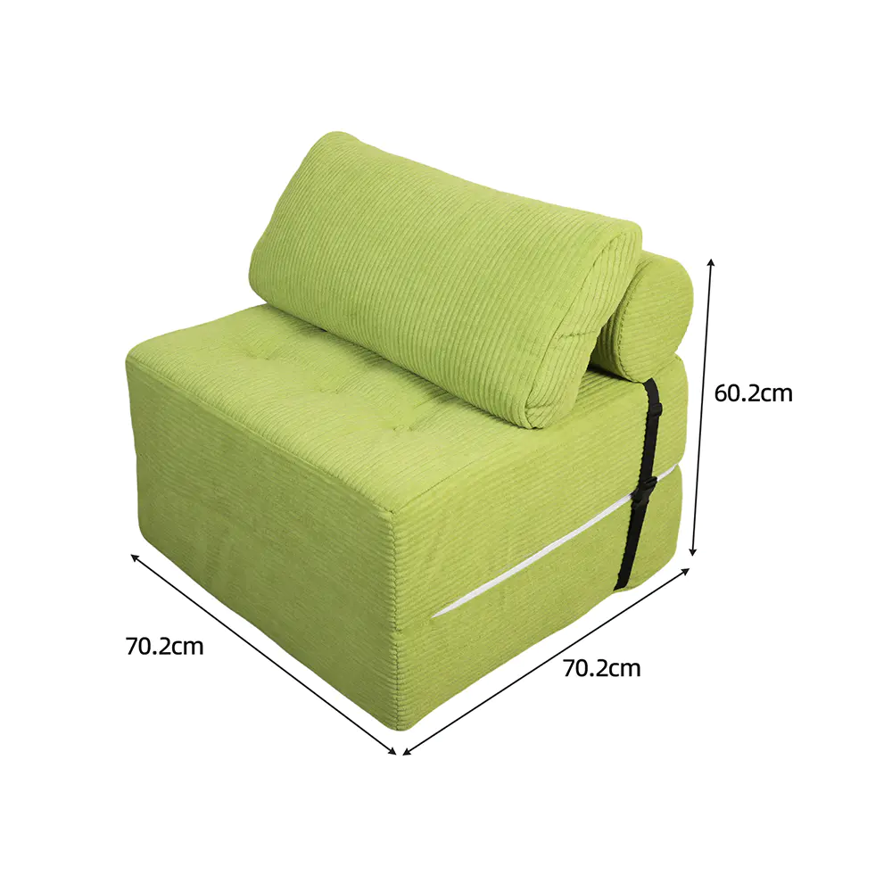 Sofa sọc xanh có dây đai