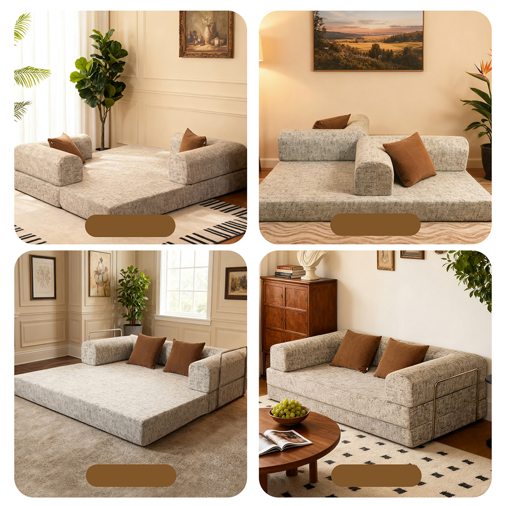 Sofa đôi nửa kín hình chữ U