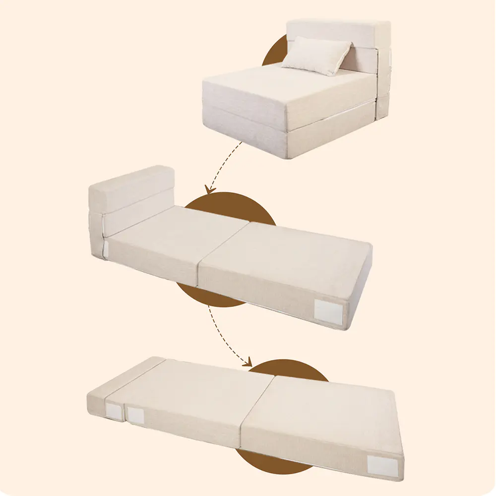 Sofa gấp màu trắng