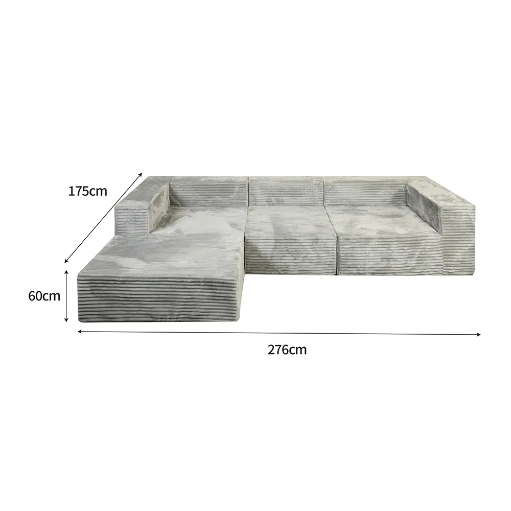 Sofa nhiều chỗ màu xám