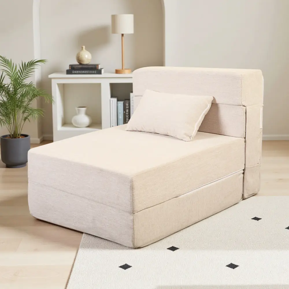 Sofa gấp màu trắng