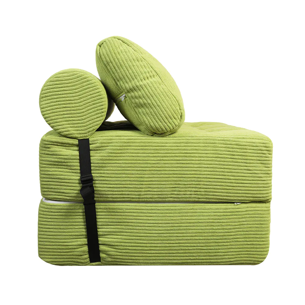 Sofa sọc xanh có dây đai